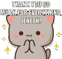 Jeneth Thank You For Everything Sticker