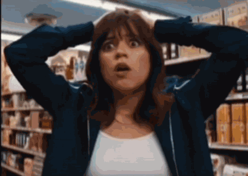 Jenna Ortega Surprised Black Guy GIF
