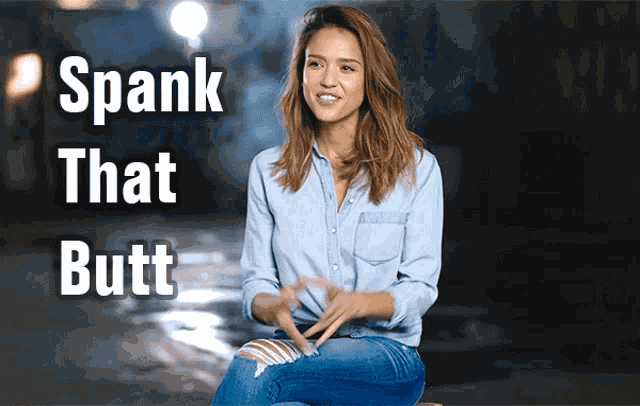 Jessica Alba Spanking GIF