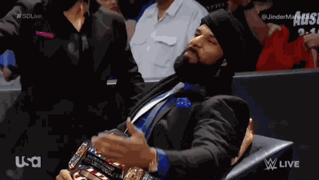 Jinder Mahal Talk GIF