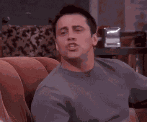 Joey Doesnt Share Food Pointing GIF