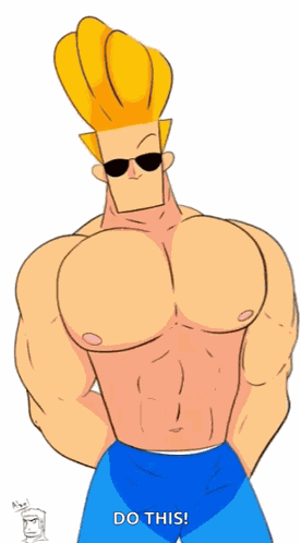 Johnny Bravo Pecs GIF