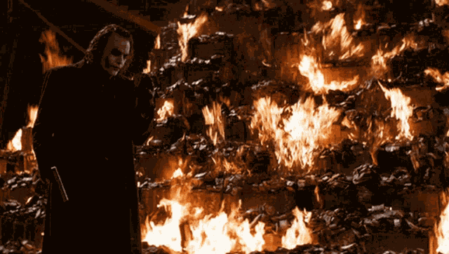 Joker Burning GIF