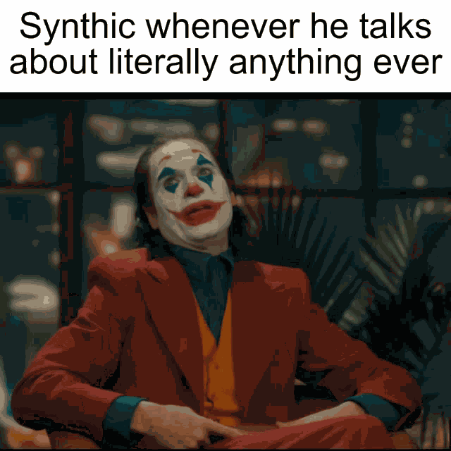 Joker Synthic Whenever He Talks About Literally Anything Ever GIF