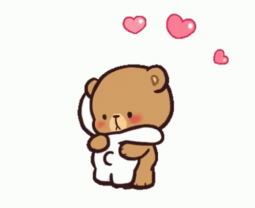 Jump Hug Milk And Mocha GIF