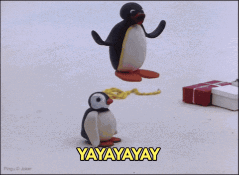 Jumping For Joy Pingu GIF