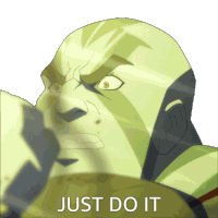 Just Do It Grog Strongjaw Sticker