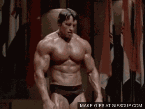 Just Flexing Arnold Schwarzenegger GIF