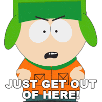 Just Get Out Of Here Kyle Broflovski Sticker