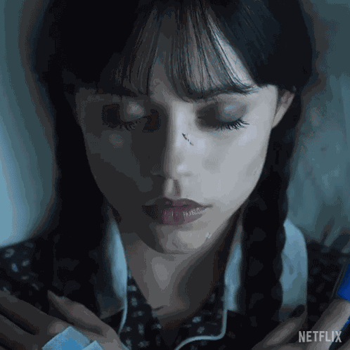 Just Woke Up Wednesday Addams GIF