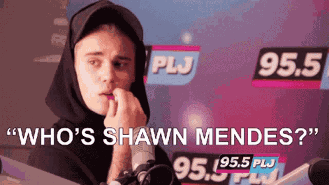 Justin Bieber Whos Shawn Mendes GIF