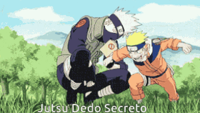 Kakashi Jutsu Dedo Secreto GIF