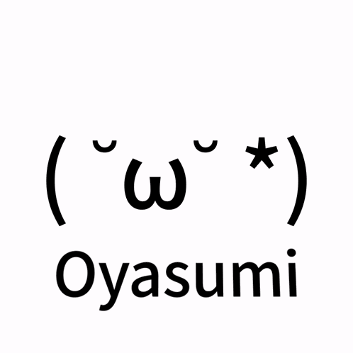 Kaomoji Oyasumi GIF