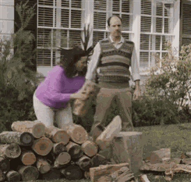 Karate Chipped Wood GIF