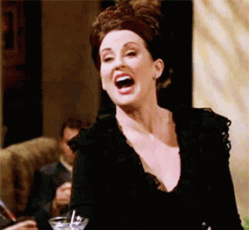 Karen Walker Laugh GIF
