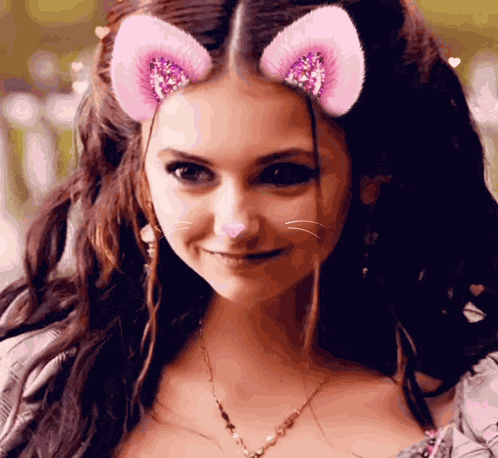 Katherine Pierce Kitty Filter GIF
