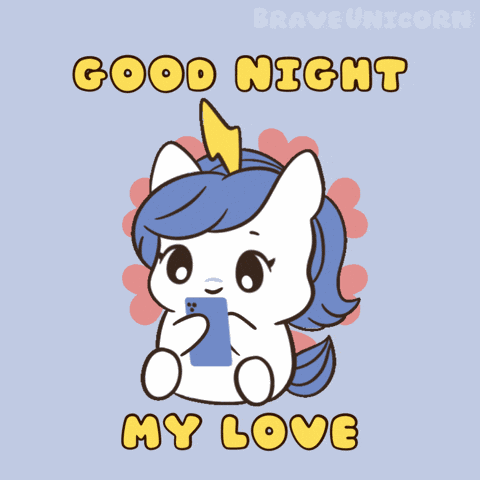 Kawaii Good Night My Love GIF