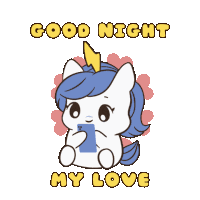 Kawaii Good Night My Love Sticker