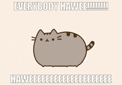 Kayhawee Pusheen GIF