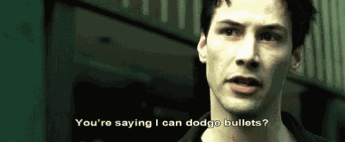 Keanu Reeves Dodge Bullets GIF