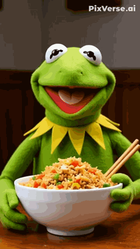 Kermit Eating GIF
