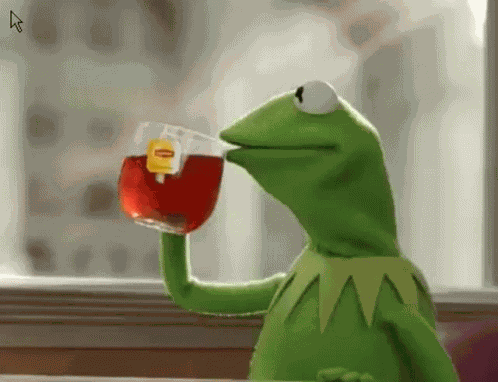 Kermit Sipping Tea GIF