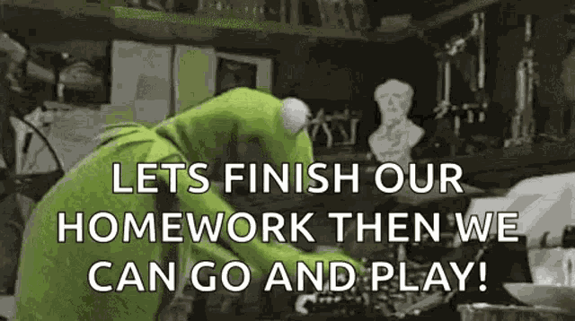 Kermit Typing GIF