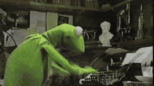 Kermit Typing GIF