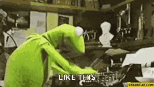 Kermit Typing GIF