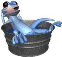 Kertenkele Lizard Lying In Bucket Sticker