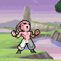Kid Buu Pumped GIF