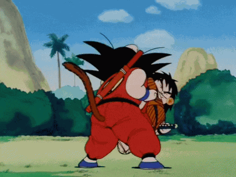 Kid Goku Yajirobe GIF