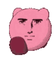 Kirby Human Face Sticker