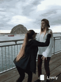 Kiss Jump Hug GIF
