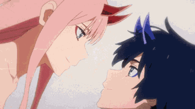 Kiss Zero Two And Hiro GIF GIF