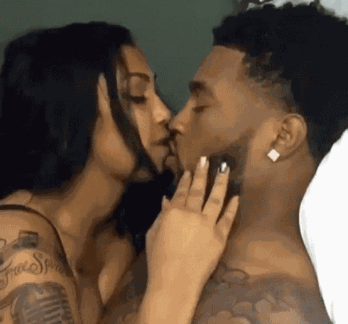 Kisses Slow Tongue GIF