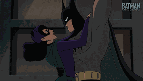 Kissing Each Other Catwoman GIF