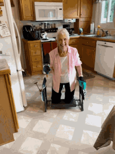Kneeling Grandma GIF
