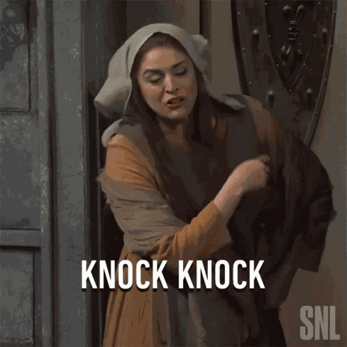 Knock Knock Saturday Night Live GIF