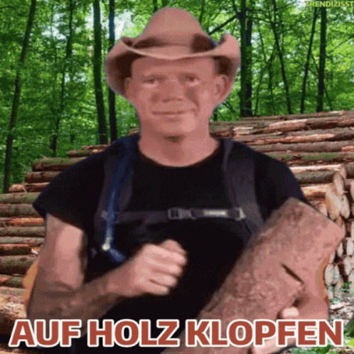 Knock On Wood Auf Holz Klopfen GIF