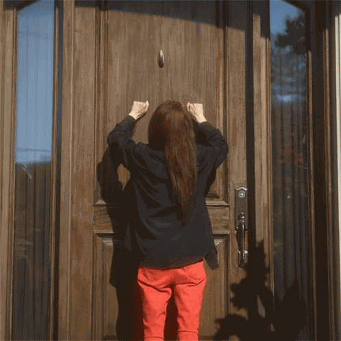 Knocking Jamie Fine GIF