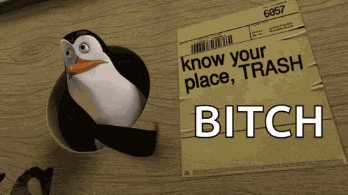 Know Your Place Trash GIF