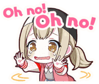 Kohane Oh No Sticker