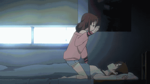 Kokoro Connect Slap Anime GIF