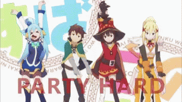 Konosuba Party Hard GIF