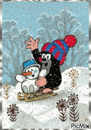 Krtek Schneemann GIF