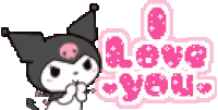 Kuromi I Love You Sticker
