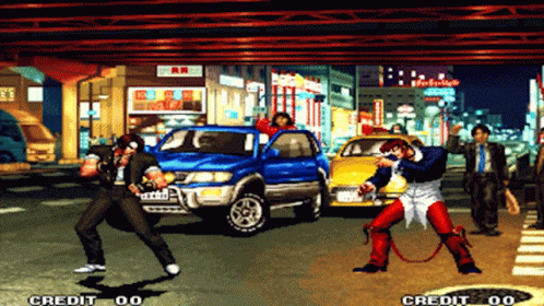 Kyo Kusanagi Iori Yagami GIF