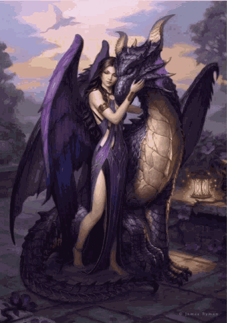 Lady And Her Dragon GIF