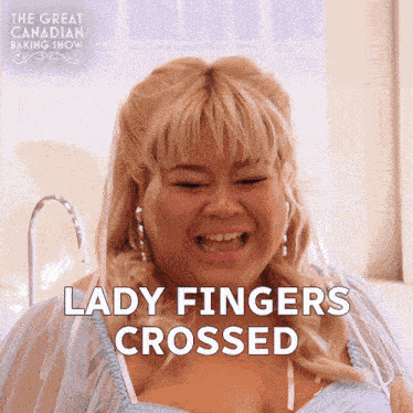 Lady Fingers Crossed Ann Pornel GIF